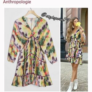Anthropologie Tereza Tie-Dye Mini Dress